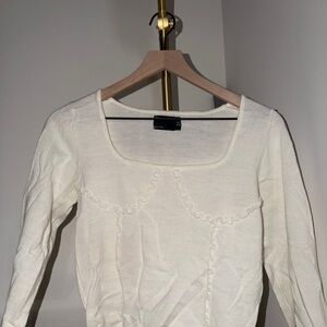 ASOS Cream Scoop Neck Sweater
